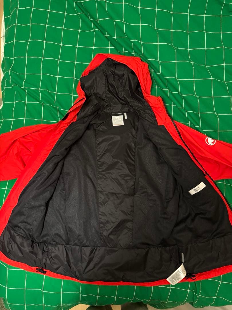 MAMMUT フリーフライト ハードシェル サーモ フード付 ジャケット レッド