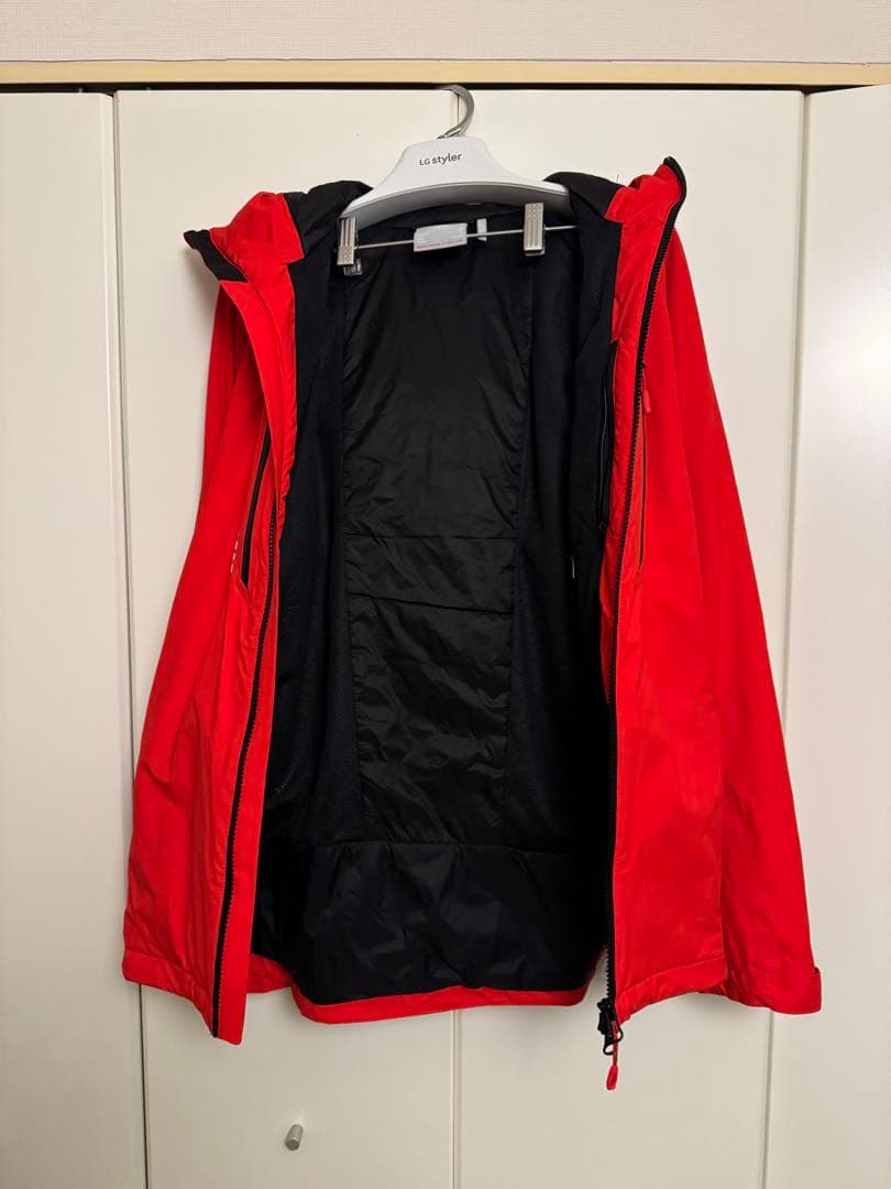 MAMMUT フリーフライト ハードシェル サーモ フード付 ジャケット レッド