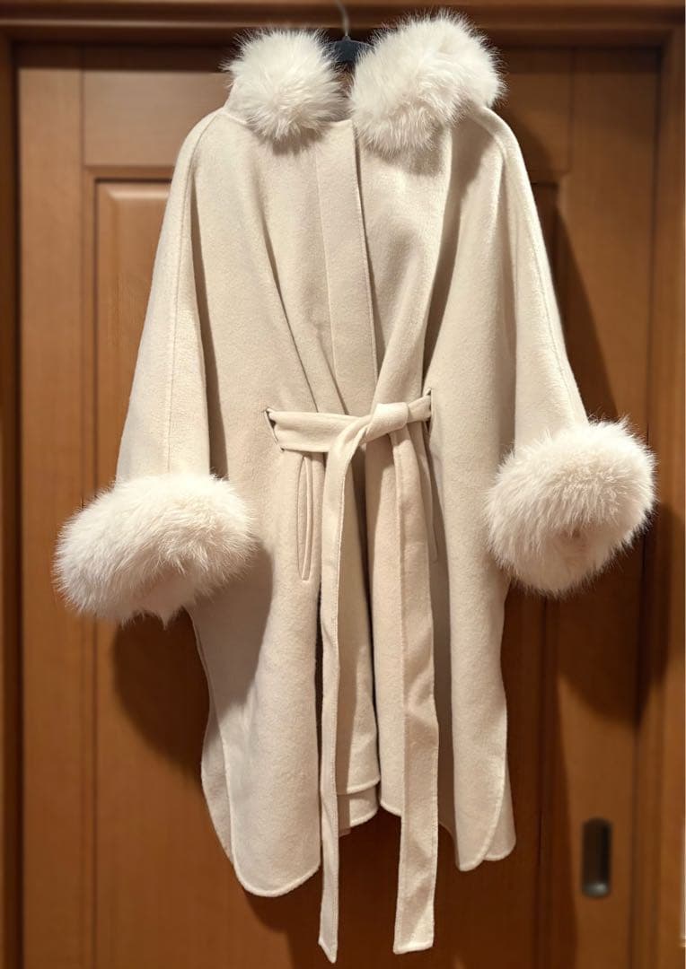 CELFORD セルフォード ファーポンチョコート IVR