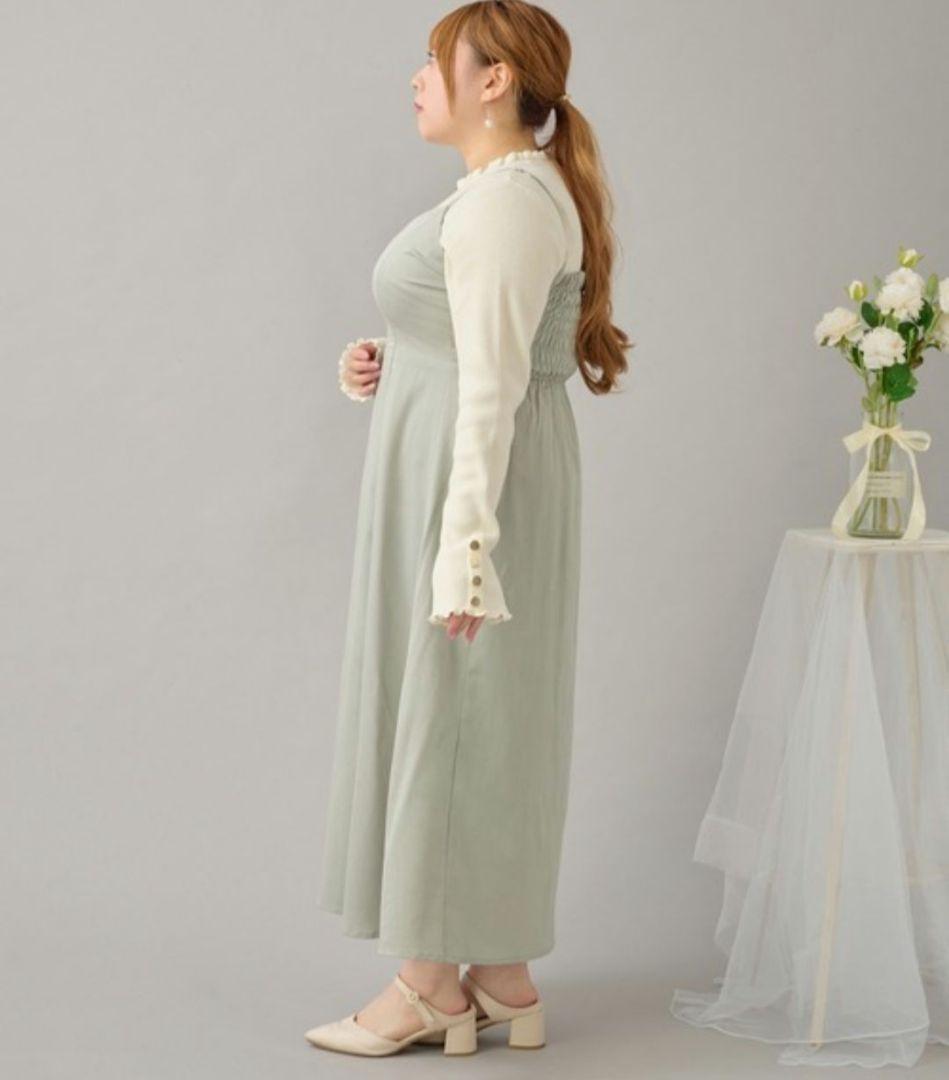 Louiosy バックリボンチュールティアードワンピ+キャミワンピSET