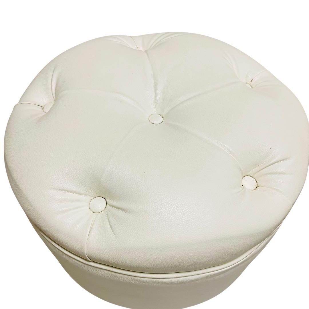 円形　スツール　姫家具　椅子　レザー　2 脚セット