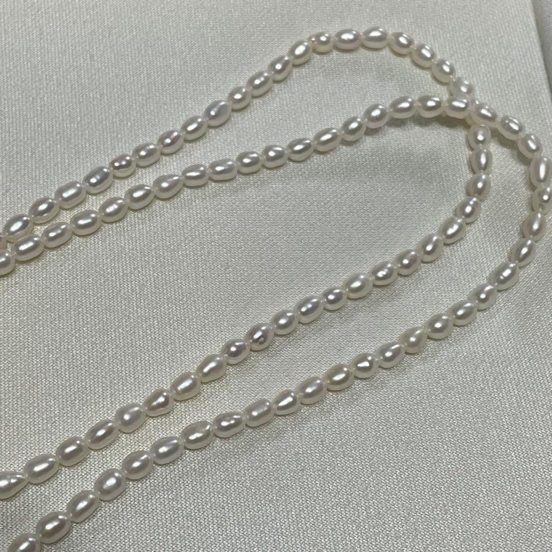 淡水パール　ネックレス　オイスターパール　バロック　マンテル　オーバル 天然真珠