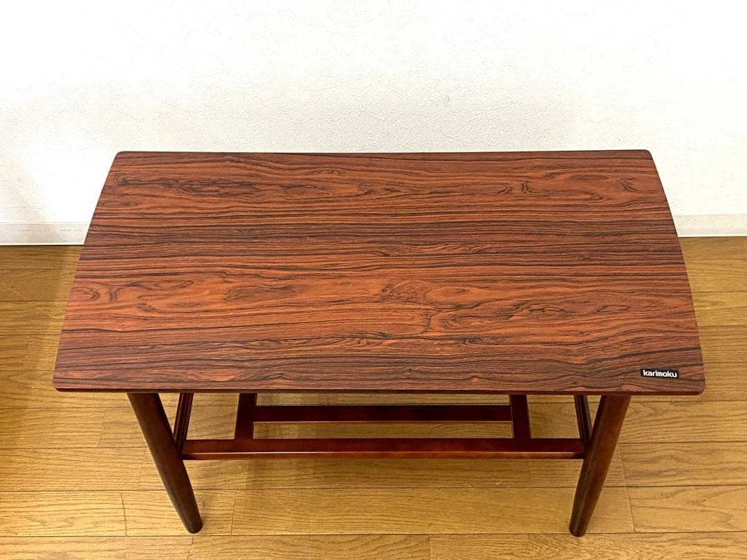 美品 ビンテージ カリモク デコラトップ センターテーブル サイドテーブル