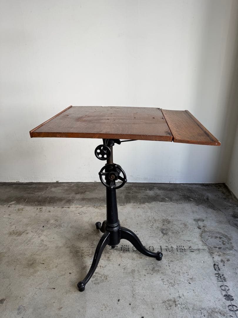 ヨーロッパアンティーク製図台（ドラフティングテーブル）作業台　折りたたみテーブル