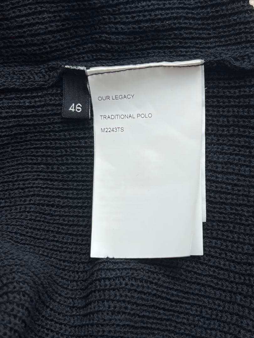 トップス ourlegacy traditional polo 46 black