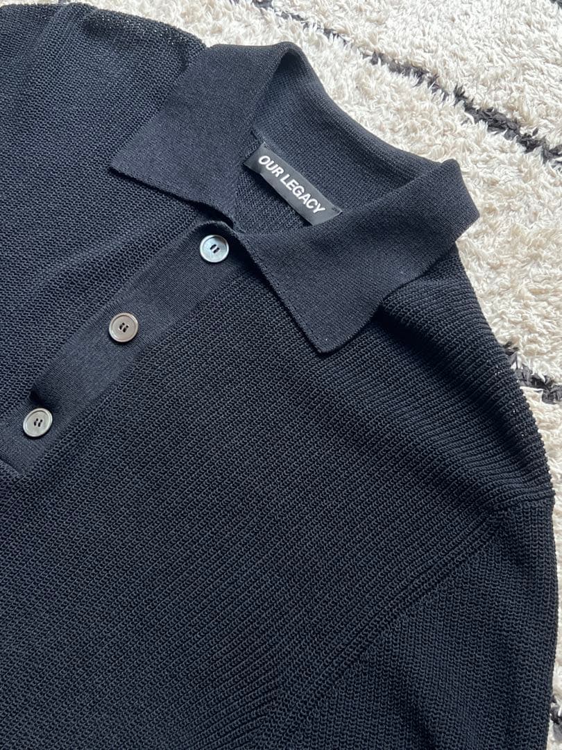 トップス ourlegacy traditional polo 46 black