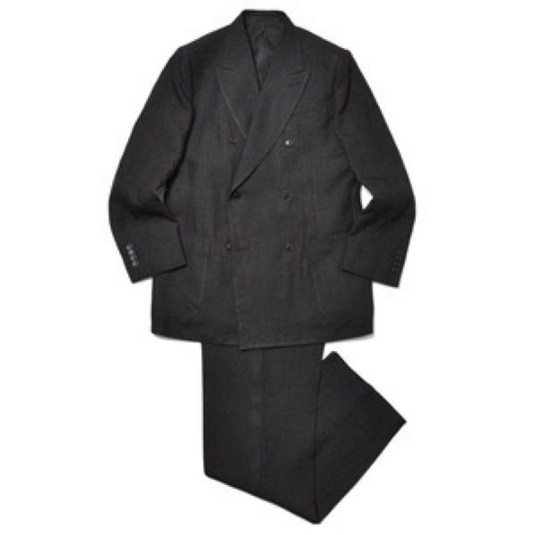 COMOLI リネン ダブルブレステッドスーツ