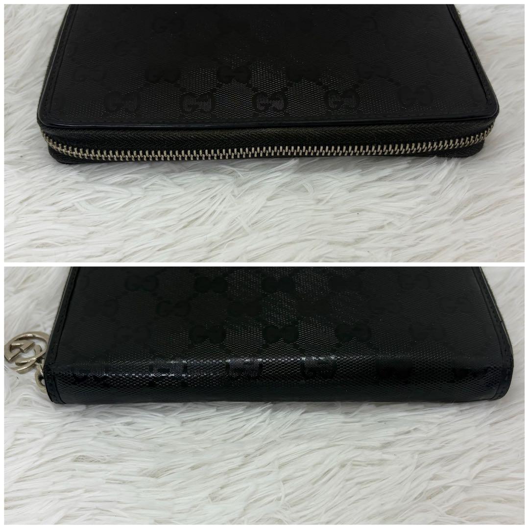 美品✨グッチ　長財布　ラウンドファスナー　GGスプリーム　インプリメ　レザー