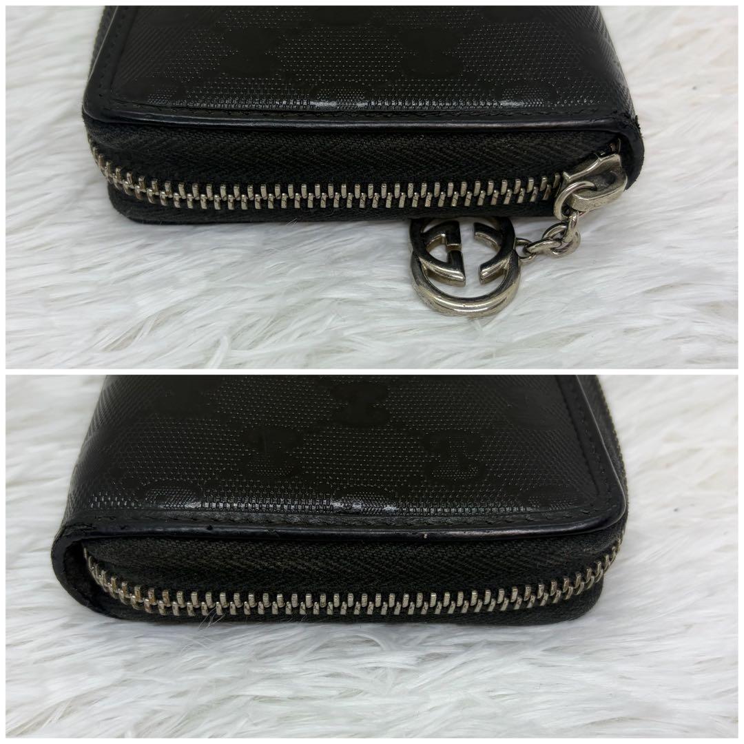 美品✨グッチ　長財布　ラウンドファスナー　GGスプリーム　インプリメ　レザー