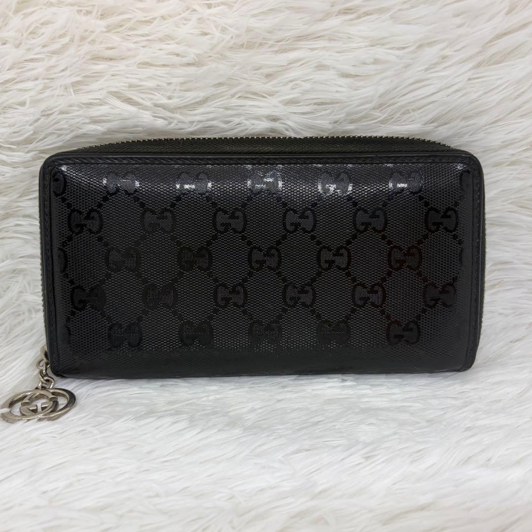 美品✨グッチ　長財布　ラウンドファスナー　GGスプリーム　インプリメ　レザー