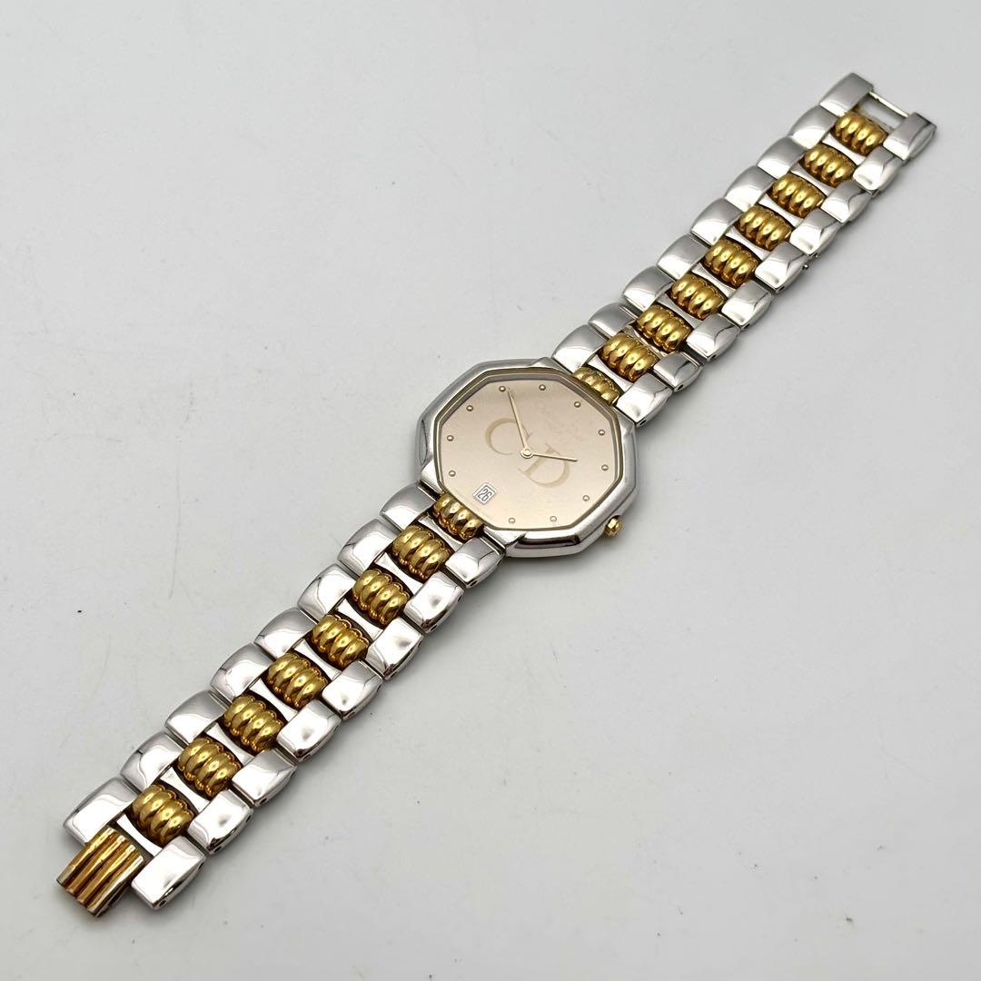 稼働 Dior ディオール 腕時計 クオーツ メンズ デイト コンビ