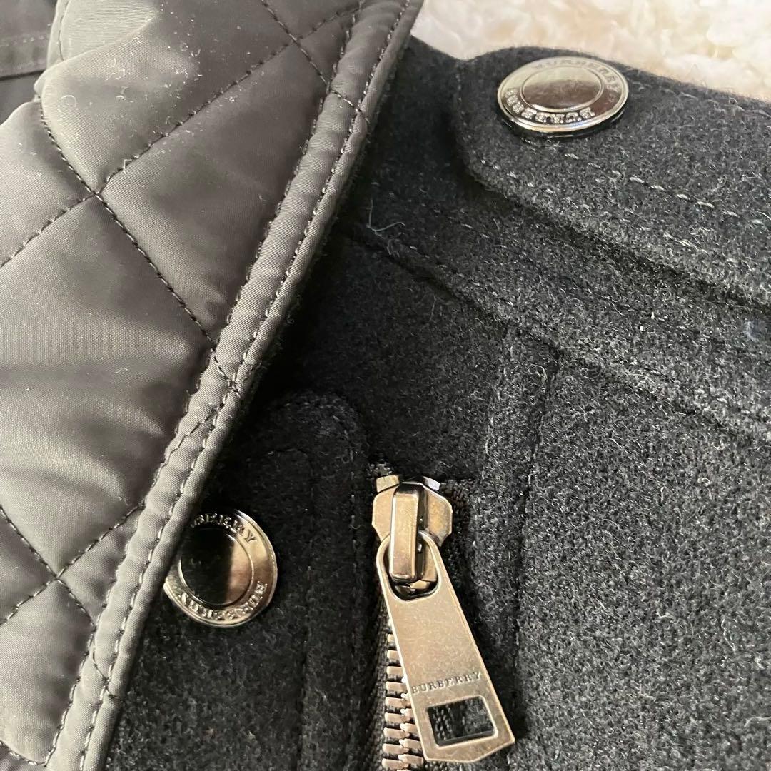 バーバリーロンドン ウール　ジャケット　ライダース 異素材 ノバチェック