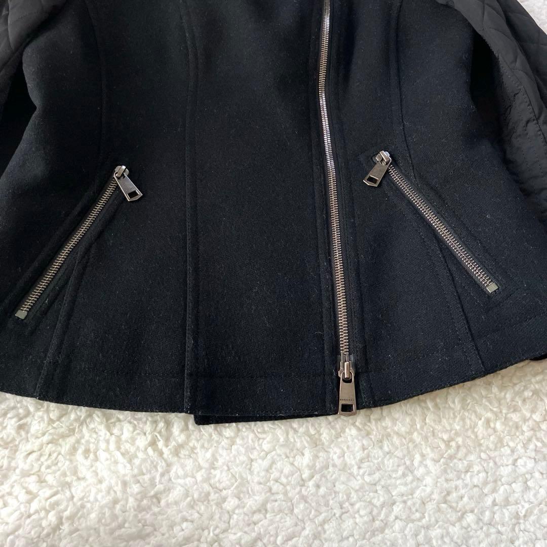 バーバリーロンドン ウール　ジャケット　ライダース 異素材 ノバチェック