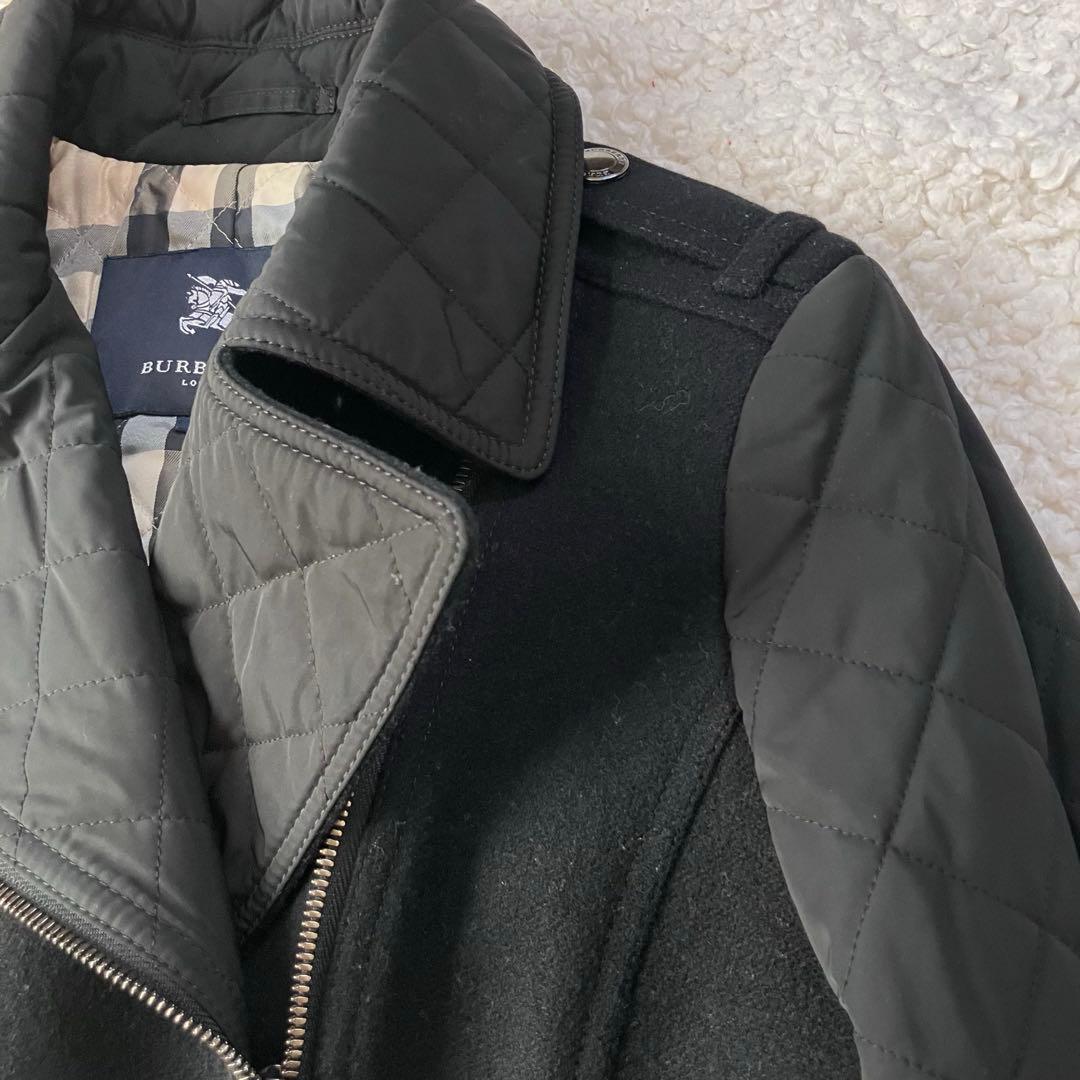 バーバリーロンドン ウール　ジャケット　ライダース 異素材 ノバチェック