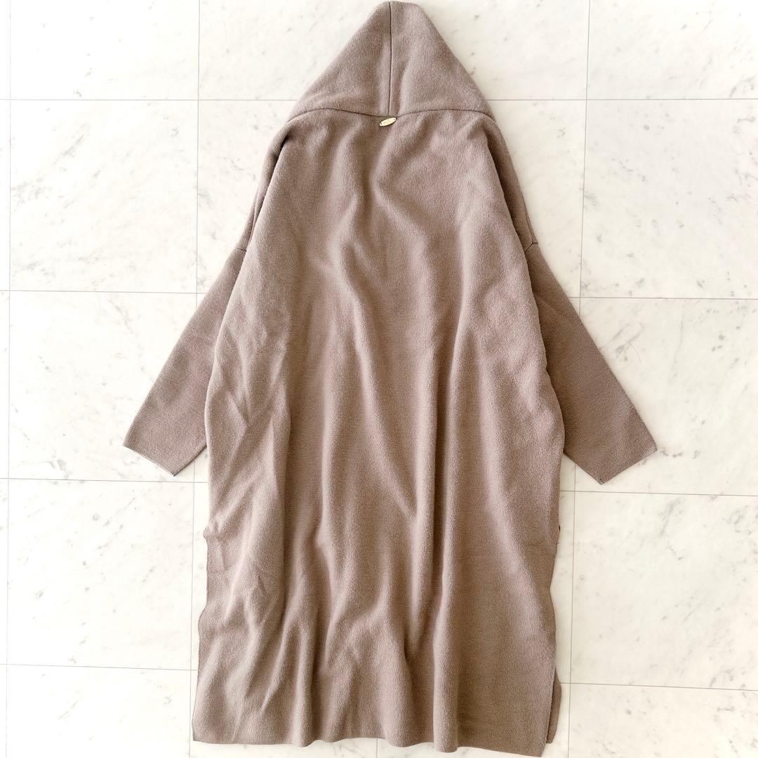 人気 ドゥーズィエムクラス スムースニットガウンコート ベージュブラウン