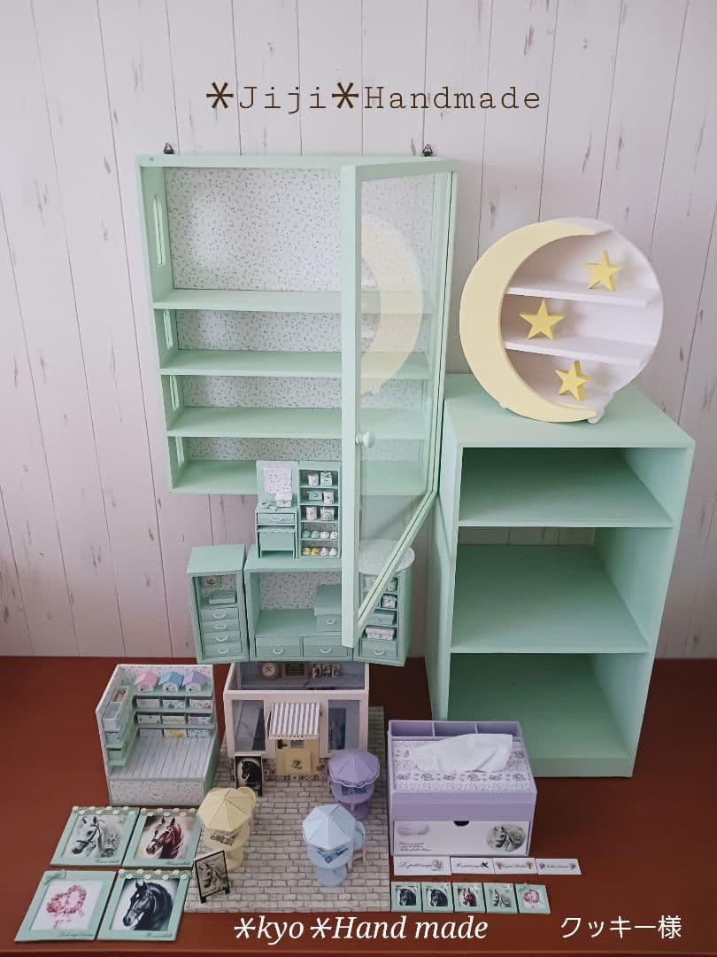 クッキー様＊kyo＊ハンドメイド＊ミニチュア＊Jiji＊飾り棚
