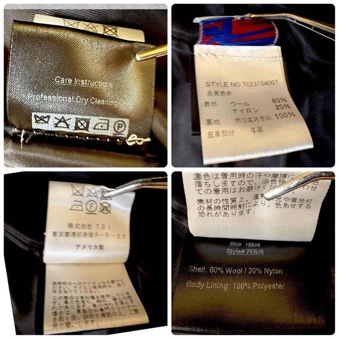 美品 Schott US 740N PEA JACKET ダブルブレスト 黒