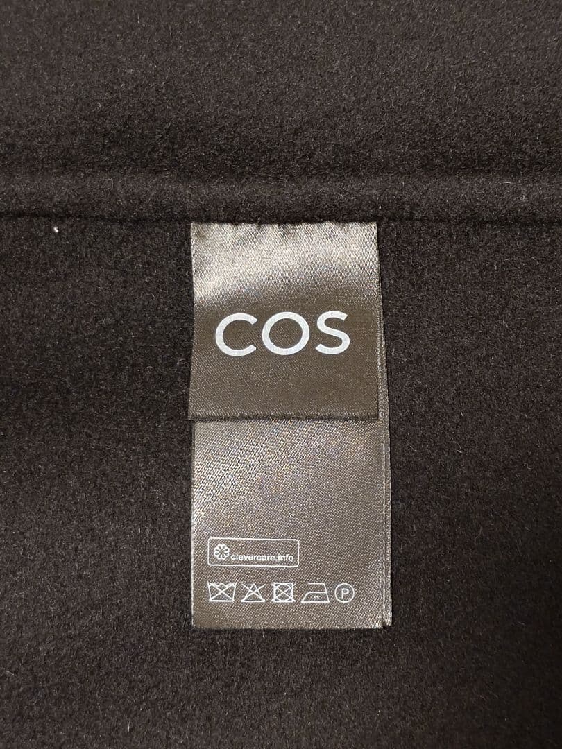 COS ウールブレンドケープ ブラック