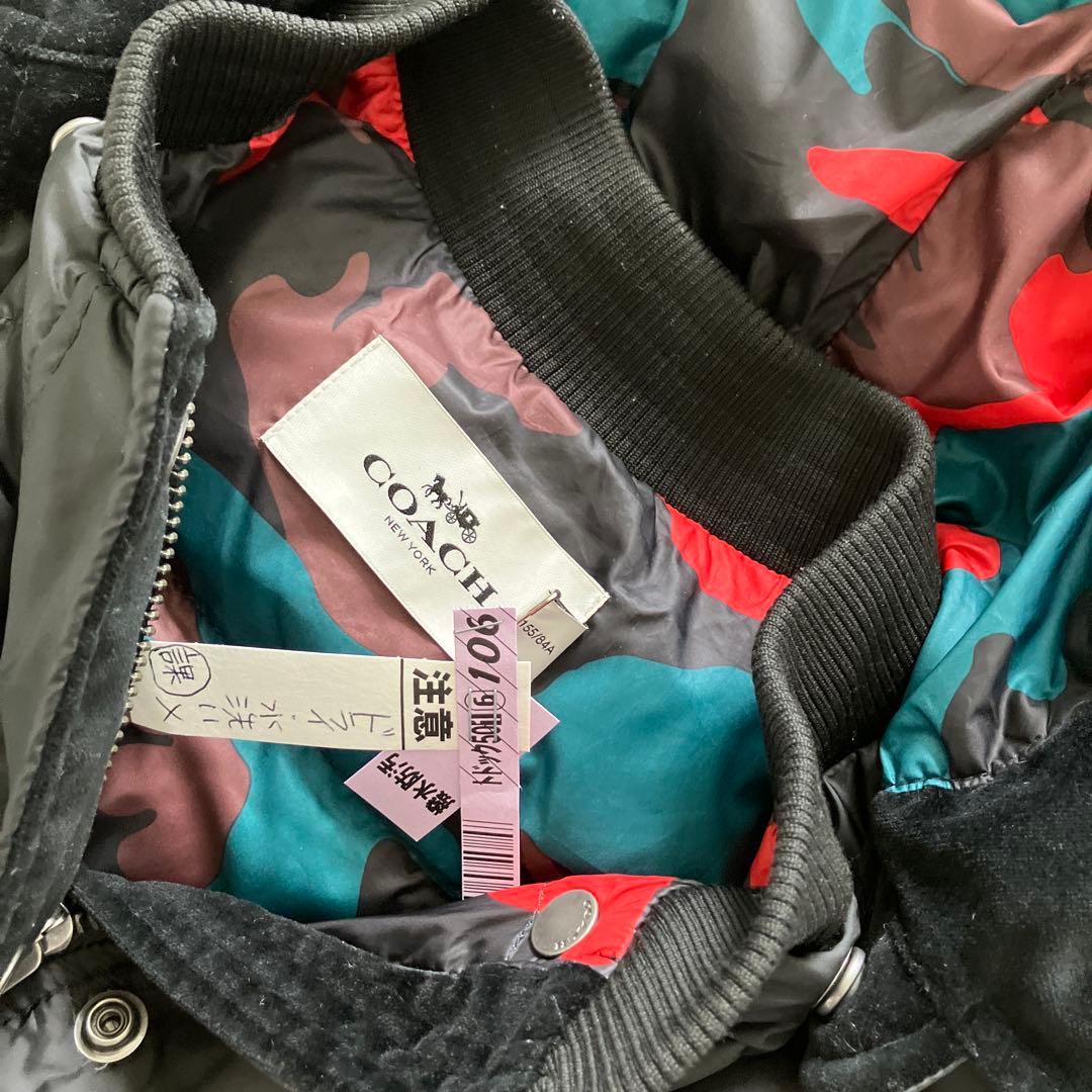 クリーニング済み2回着COACHダウンベスト【XS】検黒'