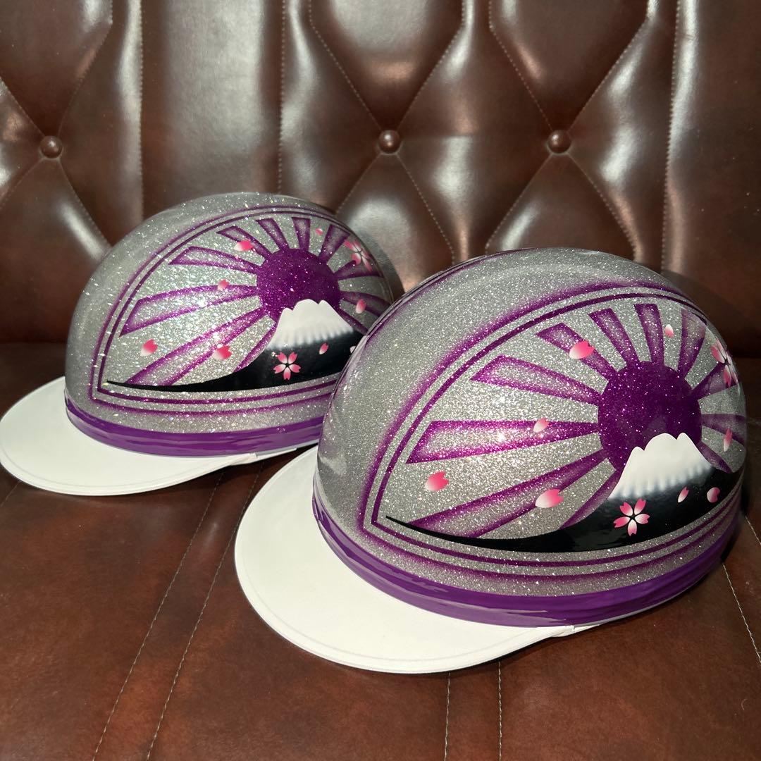 二つセット　ラメラメ　富士日照　桜　カスタムコルク半　三つボタン