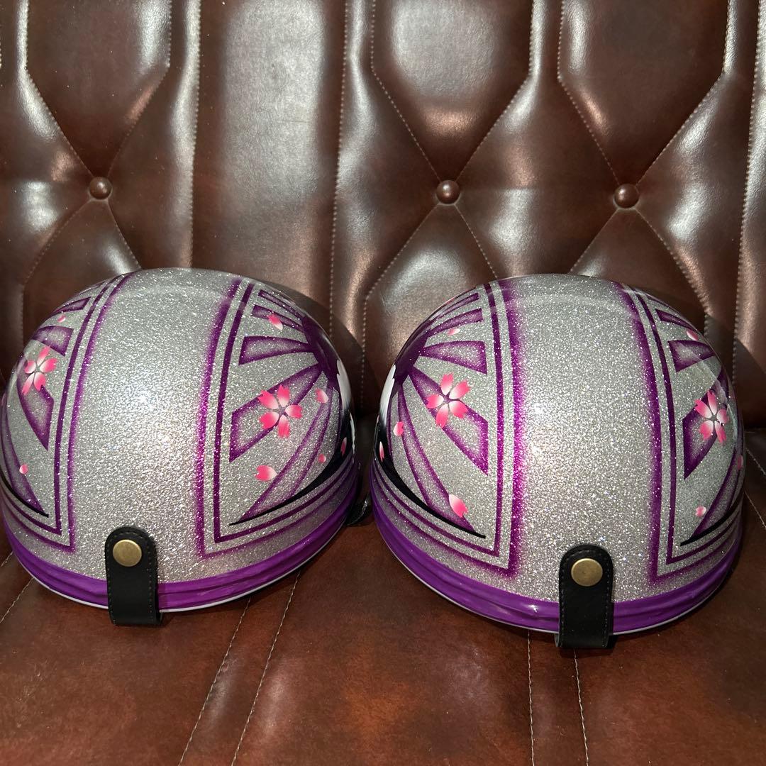 二つセット　ラメラメ　富士日照　桜　カスタムコルク半　三つボタン