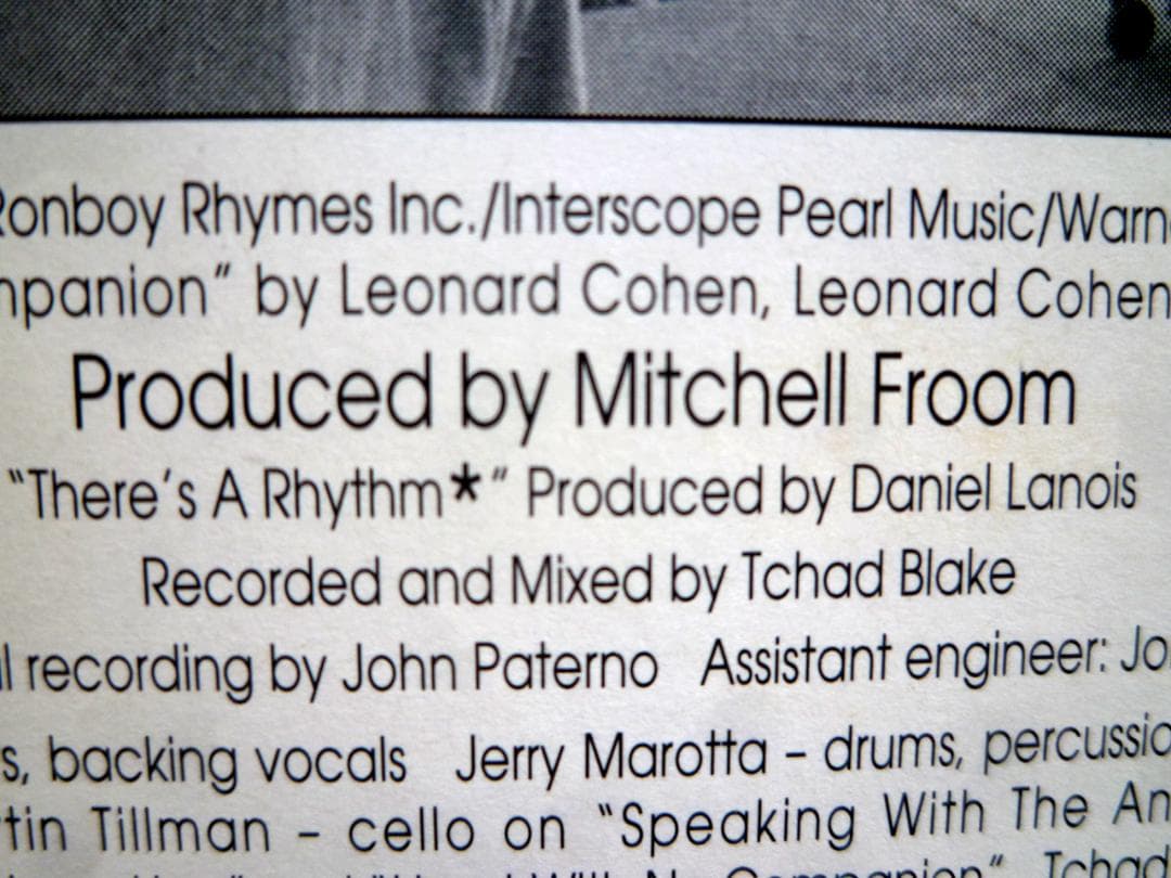 (レア)　Daniel Lanois ライブ盤　ラノア　Cool Water