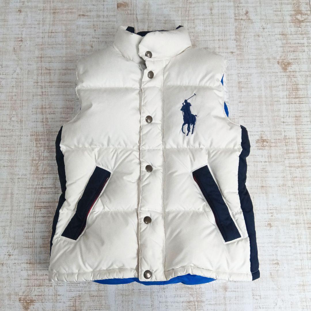 POLO Ralph Lauren ホワイト 白　ダウンベスト　ビックポニー刺繍