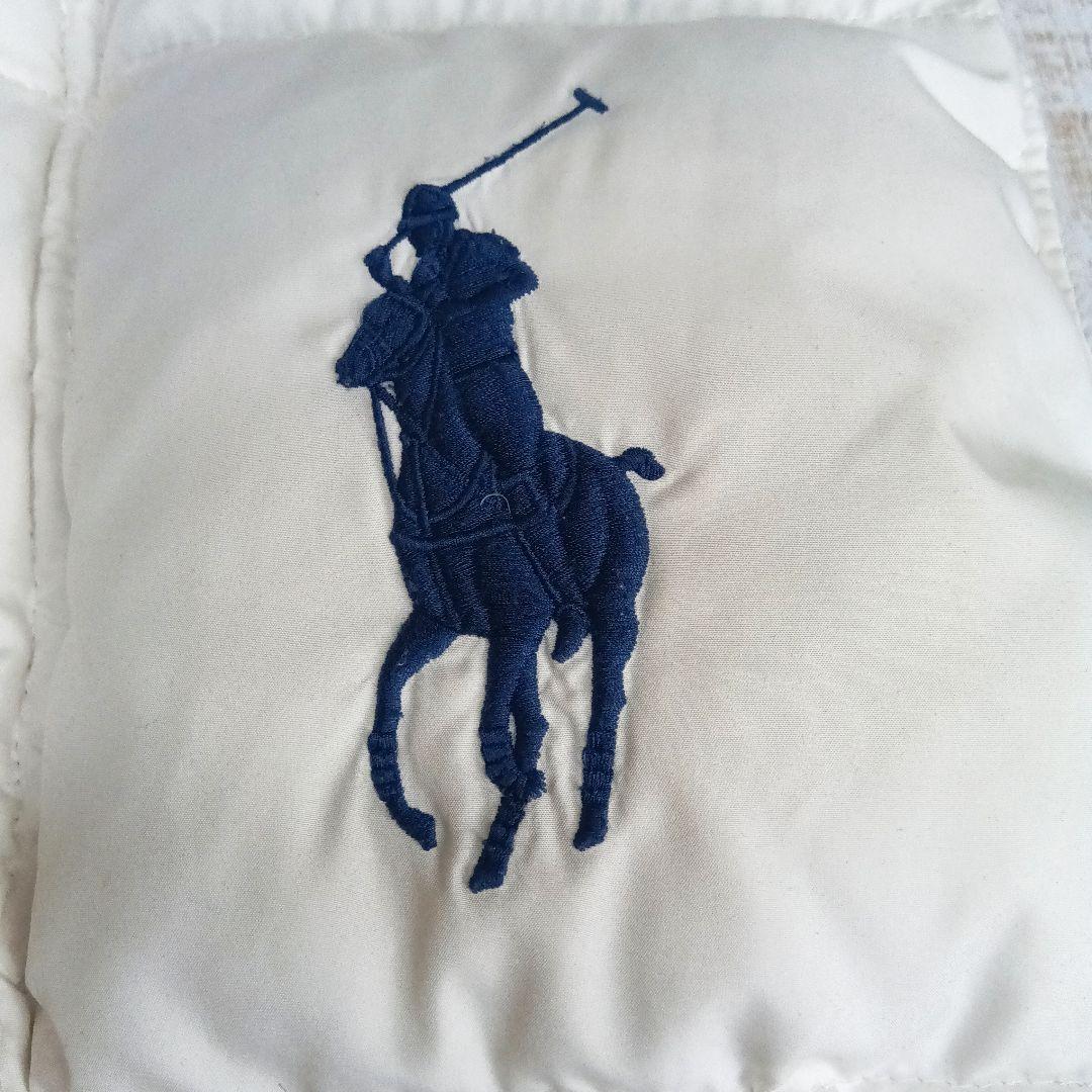 POLO Ralph Lauren ホワイト 白　ダウンベスト　ビックポニー刺繍