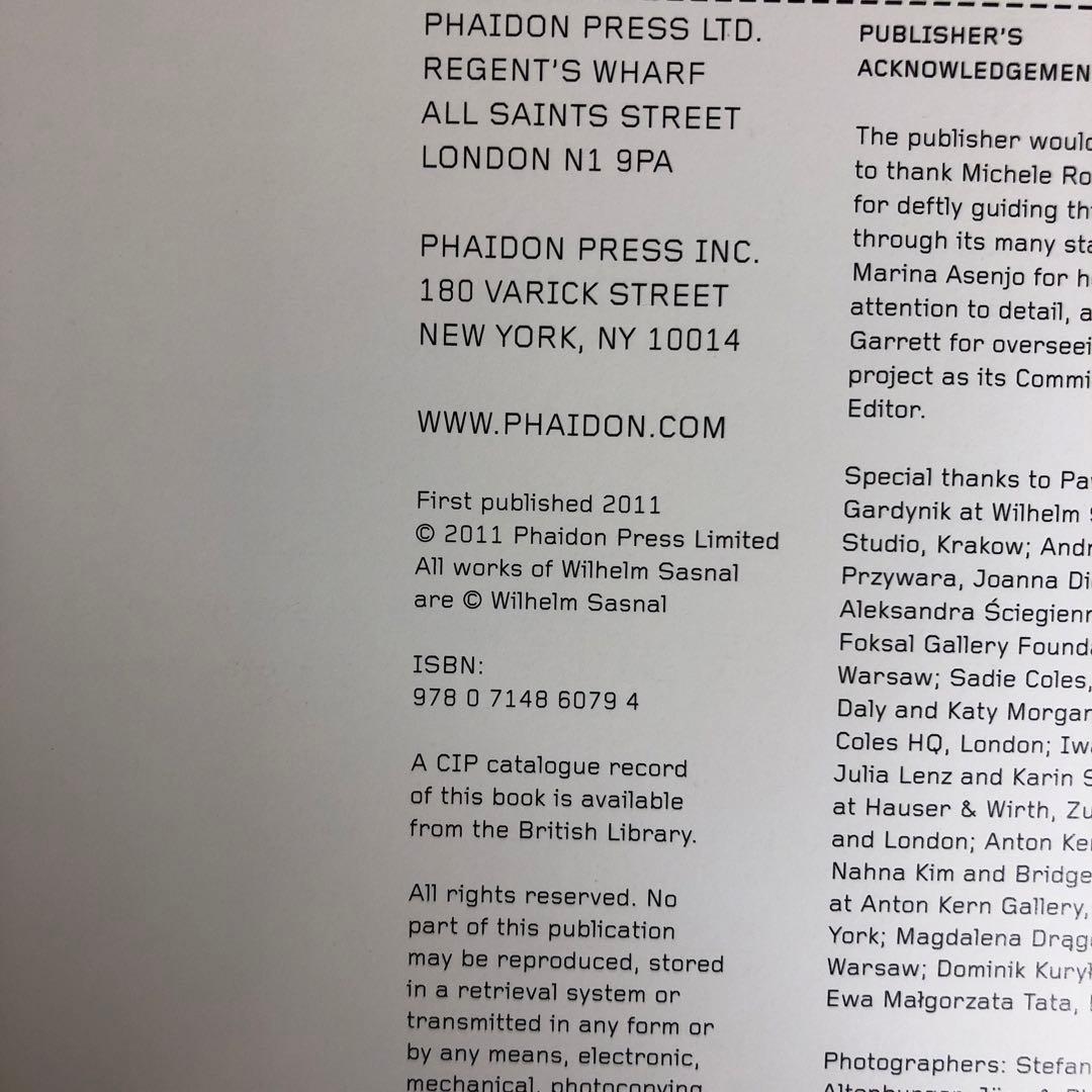 WILHELM SASNAL PHAIDON ヴィルヘルム・サスナル (洋書)