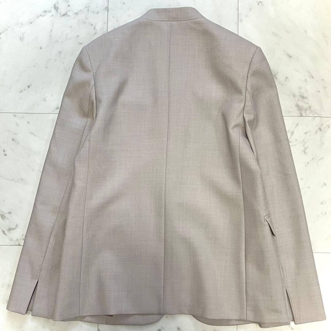 美品 ノーブル ダブルクロスカラーレスジャケット ベージュ系 24AW