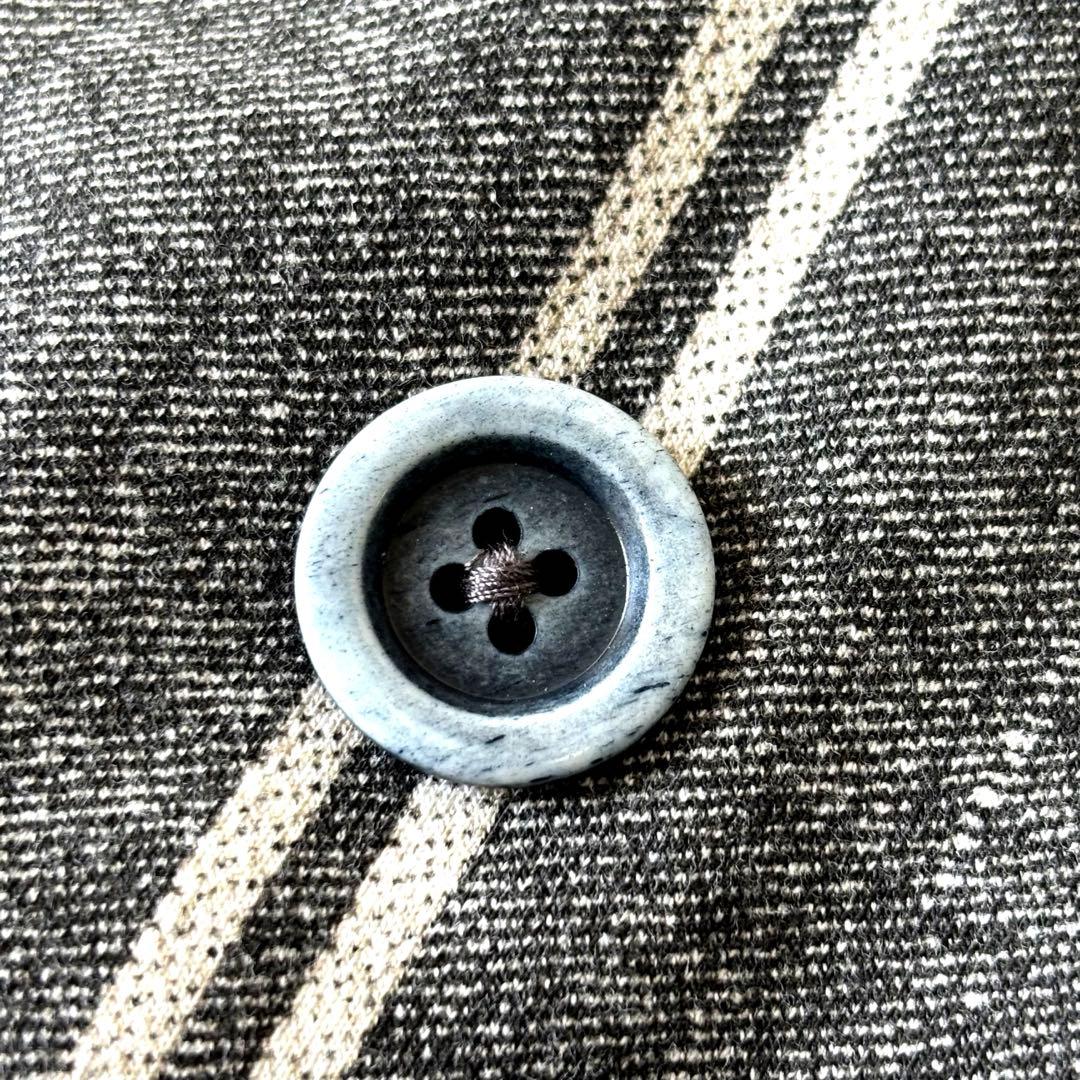 【極美品/高級】チルコロ 1901 ストライプ ダブルジャケット グレー 50