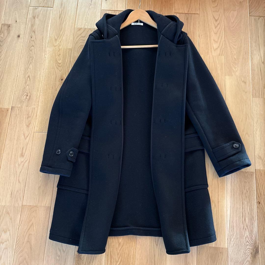 AURALEE 黒 ロングダッフルコートほぼ新品美品