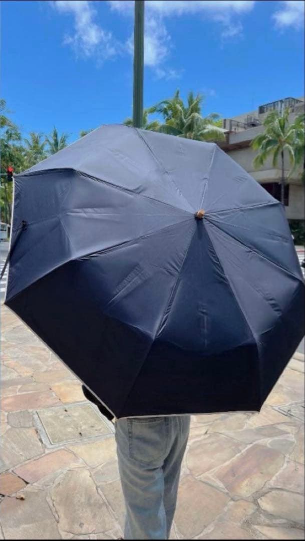完全遮光 晴雨兼用 日傘 しいちゃん 成瀬愛里さん　ネイビー