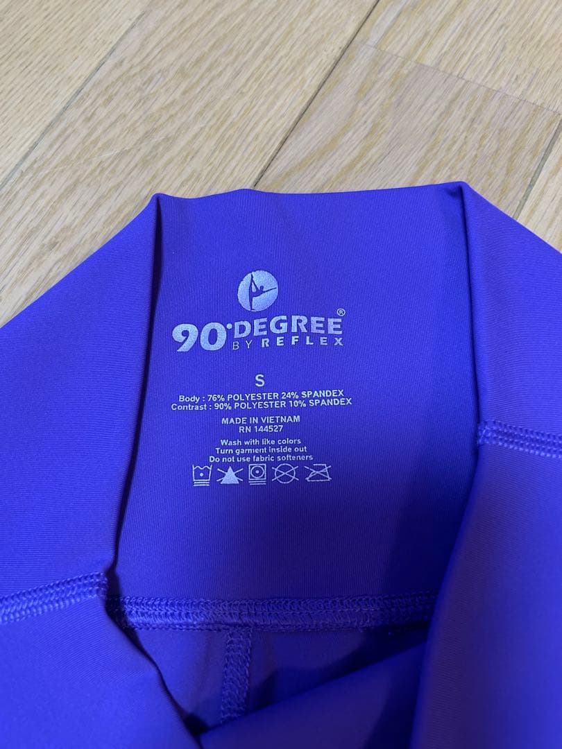 JAZZERCISE パープル カラーブロック レギンスS