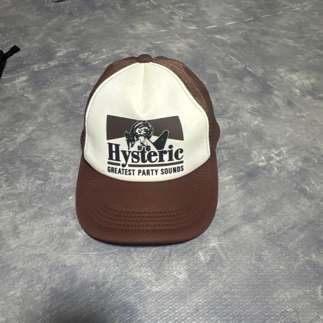 ヒステリックグラマー キャップ ブラウン/ホワイト