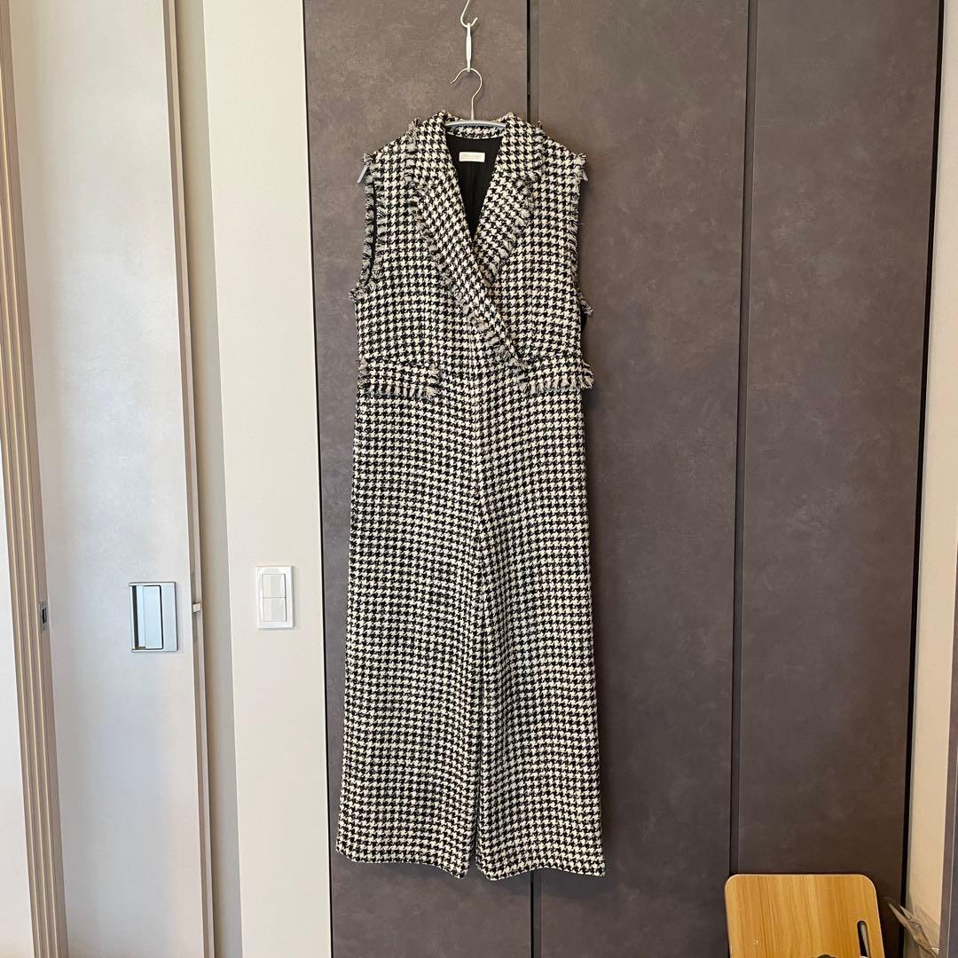 ハウンドトゥースツイード ジャンプスーツ