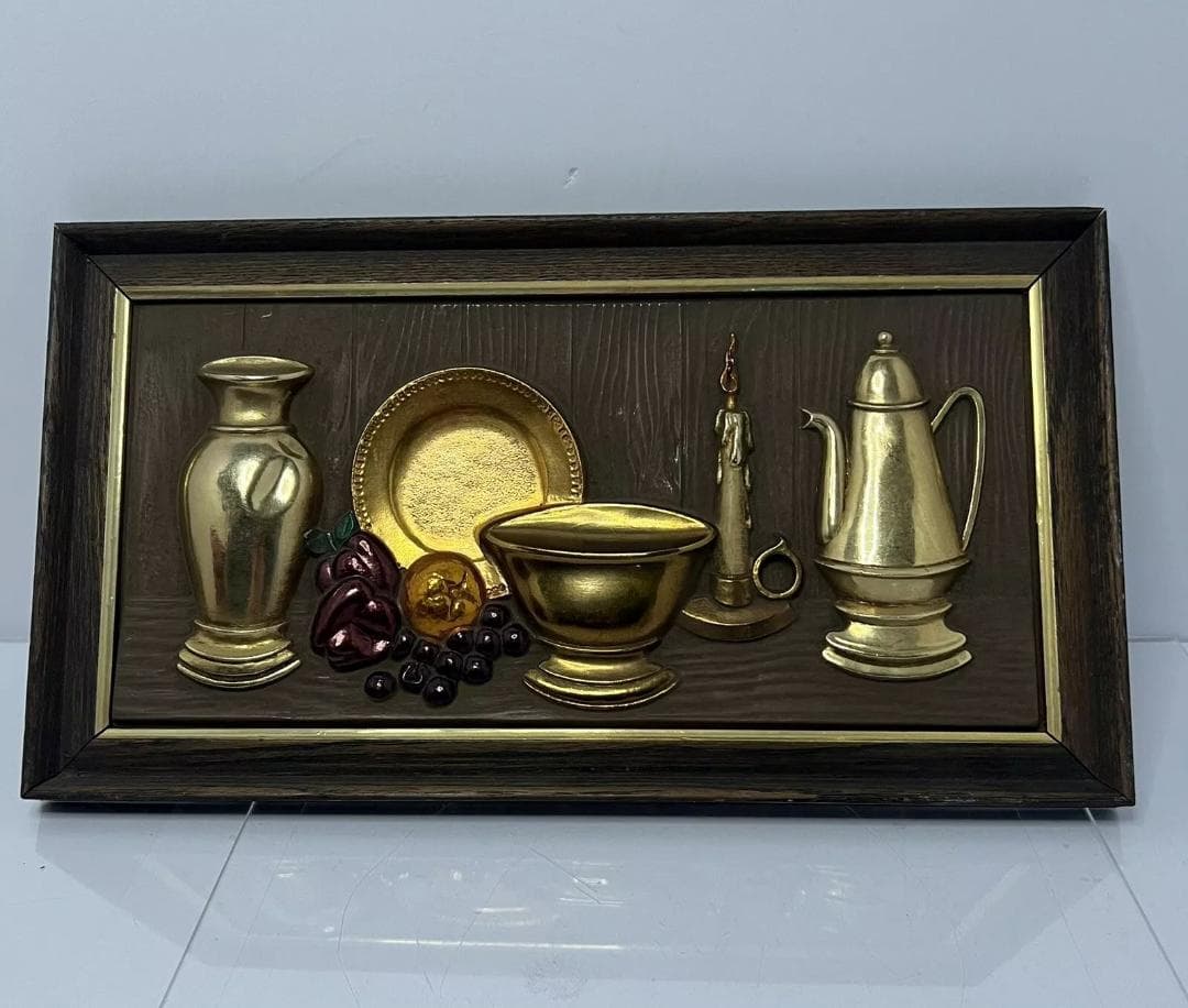 1960年代 Turnerウォールアクセサリー 壁掛け3Dウッドフレーム