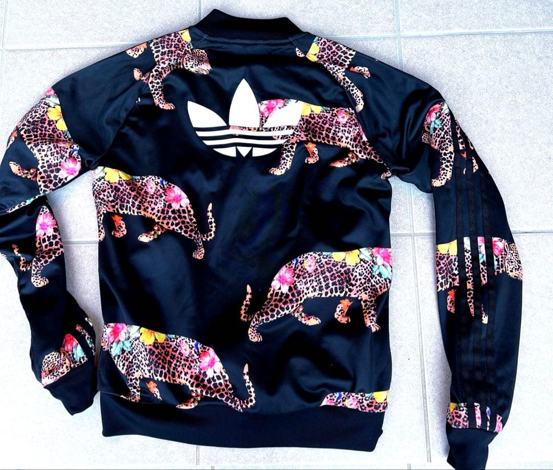 adidasジャージ上　ファームカンパニーコラボ　レオパード柄