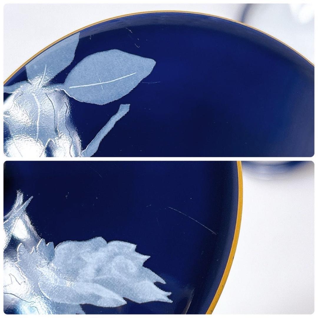 未使用品 香蘭社 ルリ白ばら 蓋付 茶器揃い 急須 湯呑み 5客セット 金彩