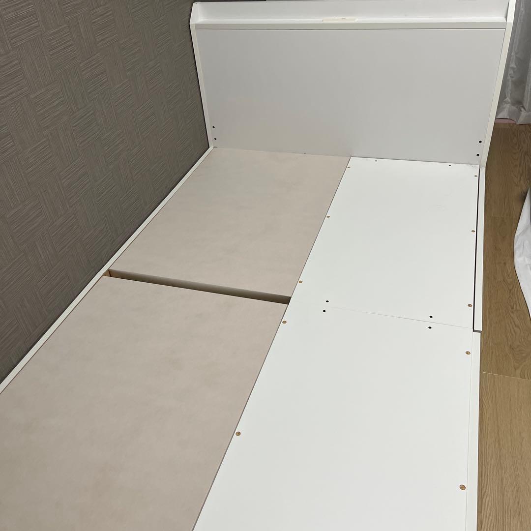 ニトリ ベッドフレーム ヴァイン2 浅型 セミダブル 収納 d2792