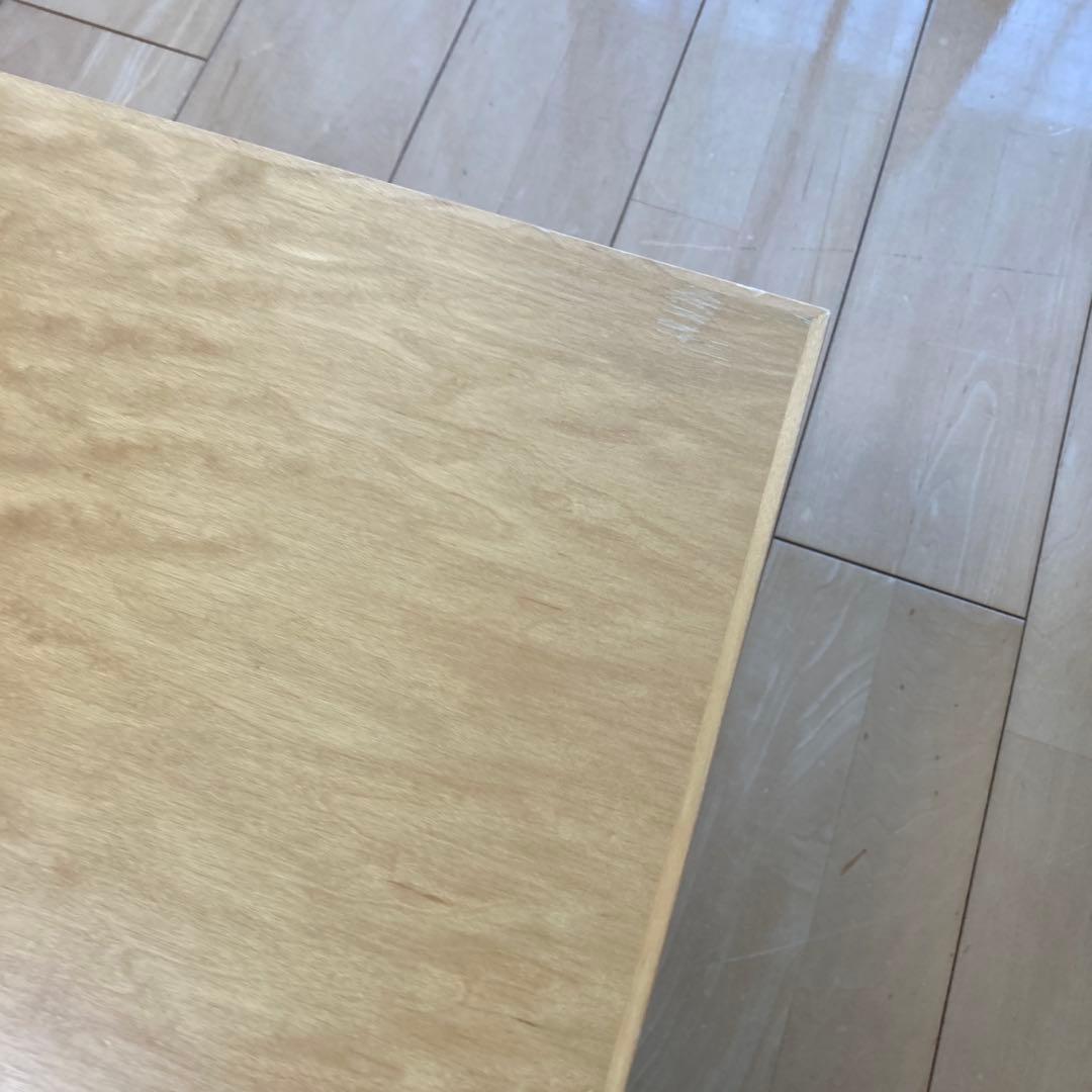 ナチュラルウッド 引き出し付きローテーブル【引き取り可能】