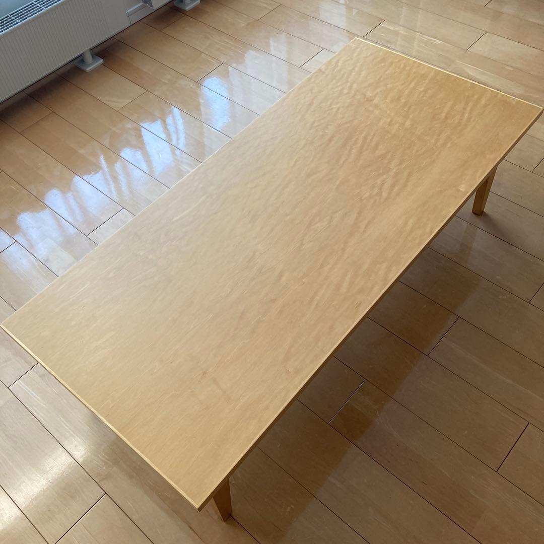 ナチュラルウッド 引き出し付きローテーブル【引き取り可能】