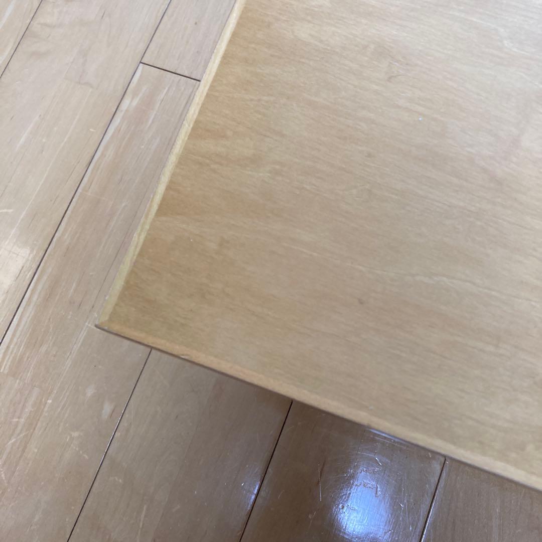 ナチュラルウッド 引き出し付きローテーブル【引き取り可能】