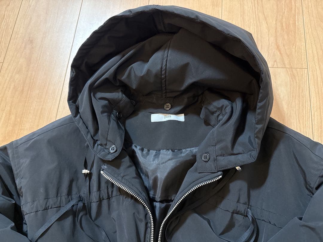 pois ポワ ribbon blouson リボンブルゾン　ブラック