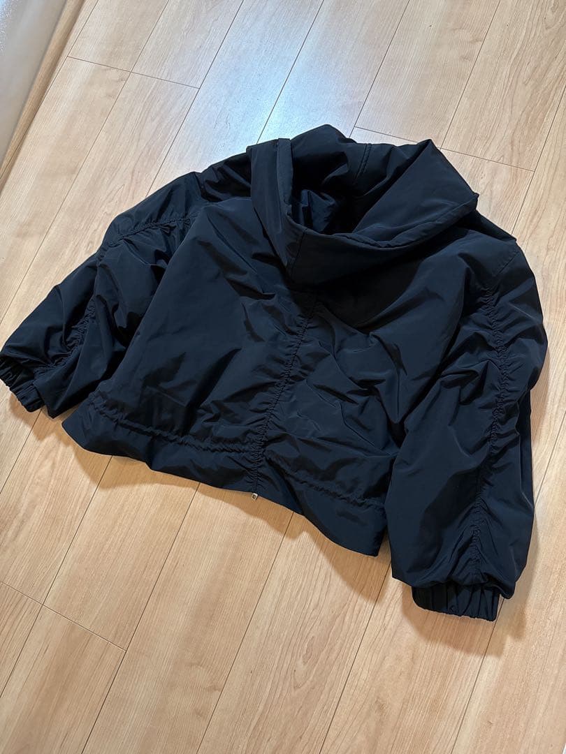 pois ポワ ribbon blouson リボンブルゾン　ブラック