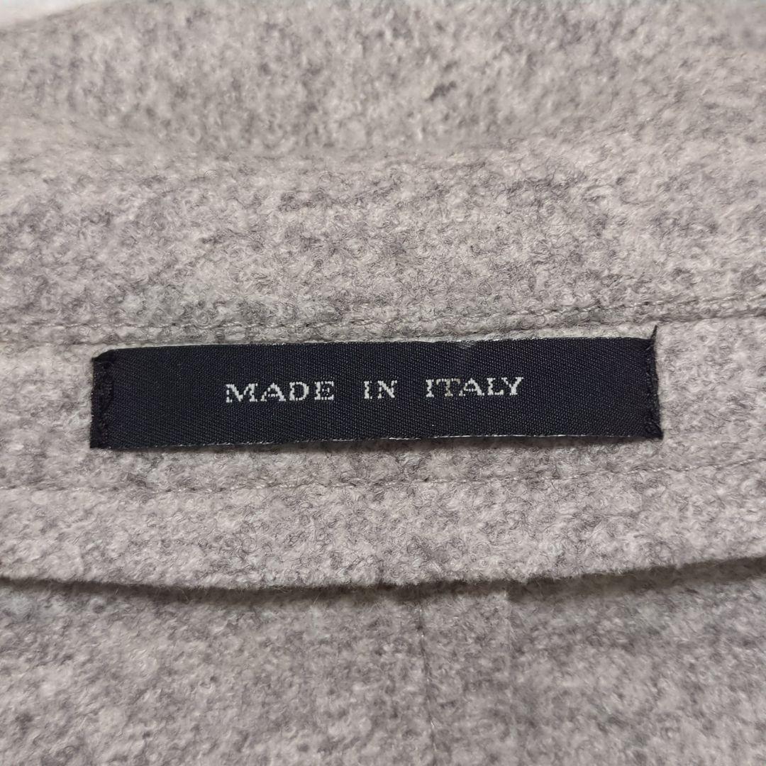 EMPORIO ARMANI♦イタリア製 パッチ装飾 ウールジャケット 灰 48