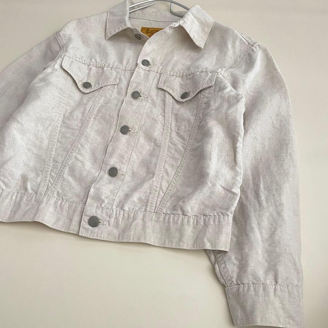 美品✨45R リネンの908空比古比女ジャン R刺繍　3rdタイプ　リネン100