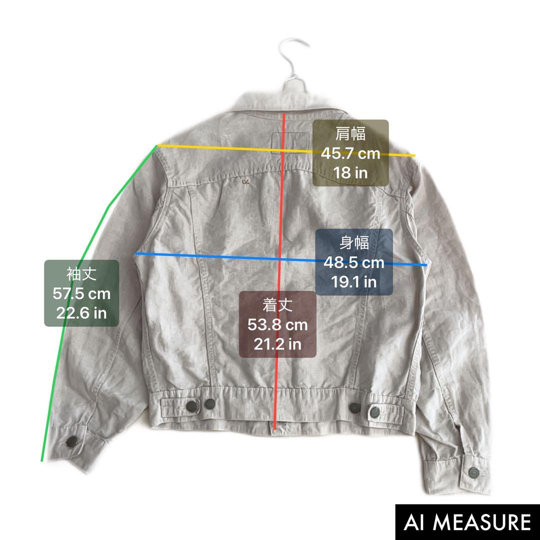 美品✨45R リネンの908空比古比女ジャン R刺繍　3rdタイプ　リネン100