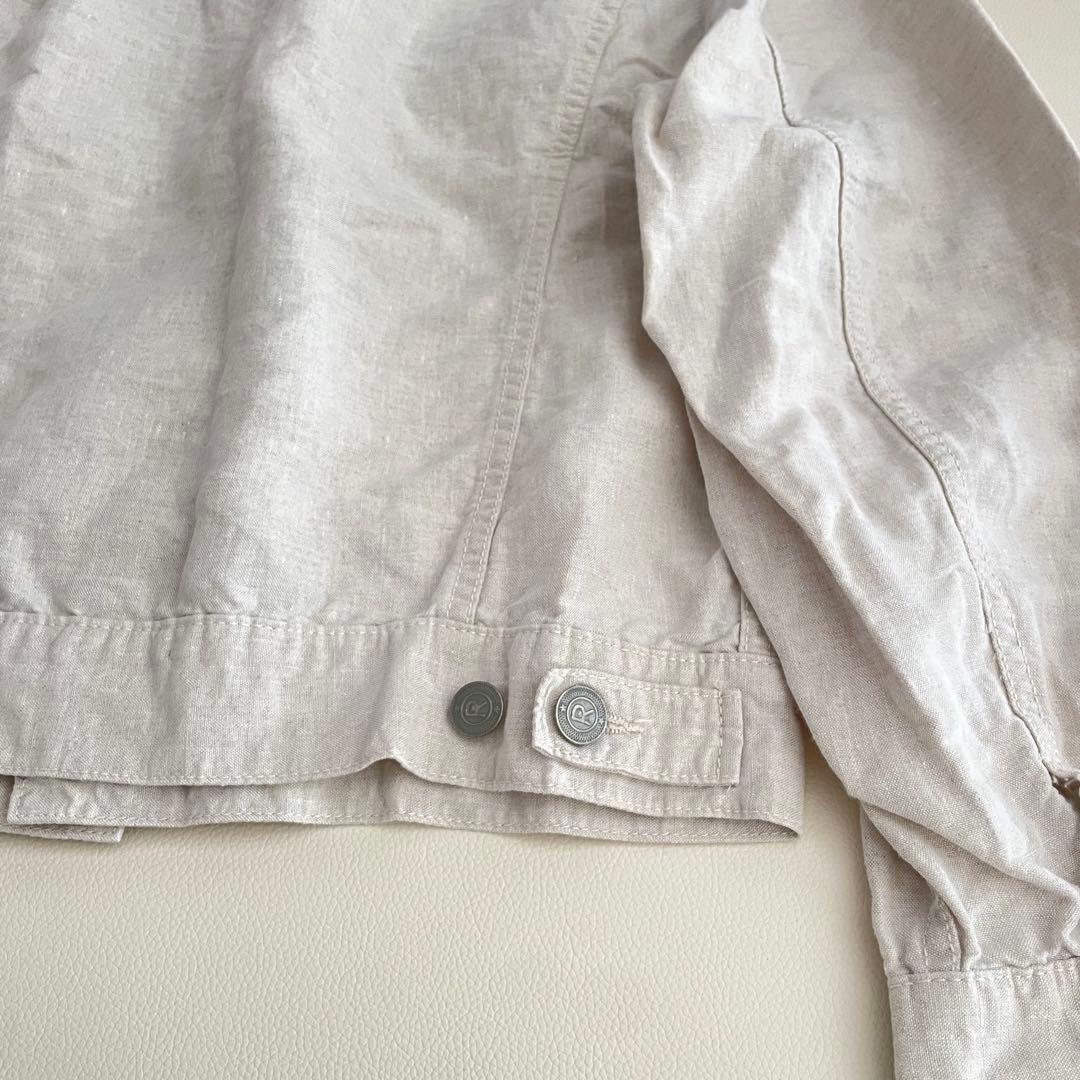 美品✨45R リネンの908空比古比女ジャン R刺繍　3rdタイプ　リネン100