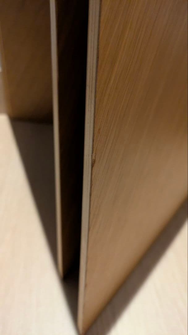 無印良品　オーク　木製三角形　ローテーブル